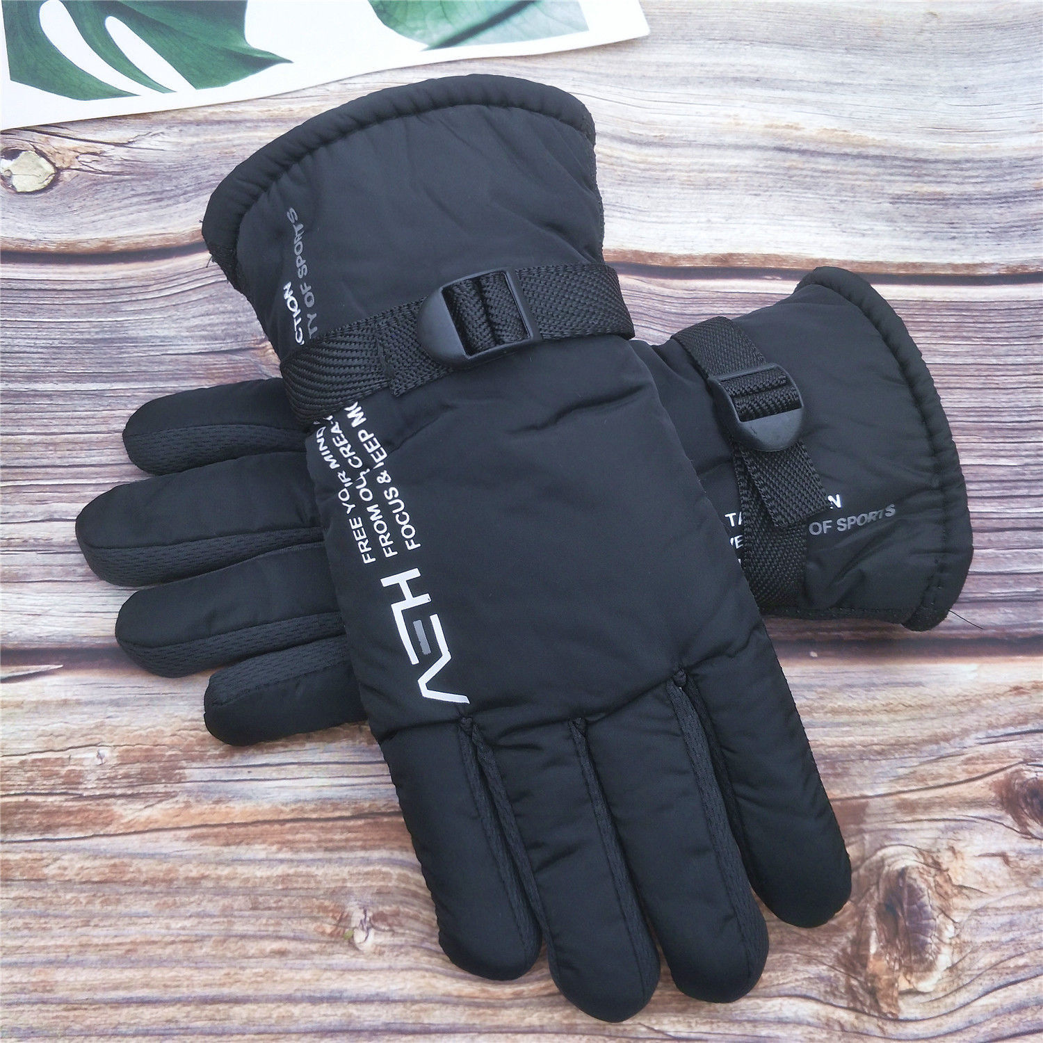 加大版加厚棉手套冬季保暖男士防寒加绒宽松厚滑雪手套保安物业