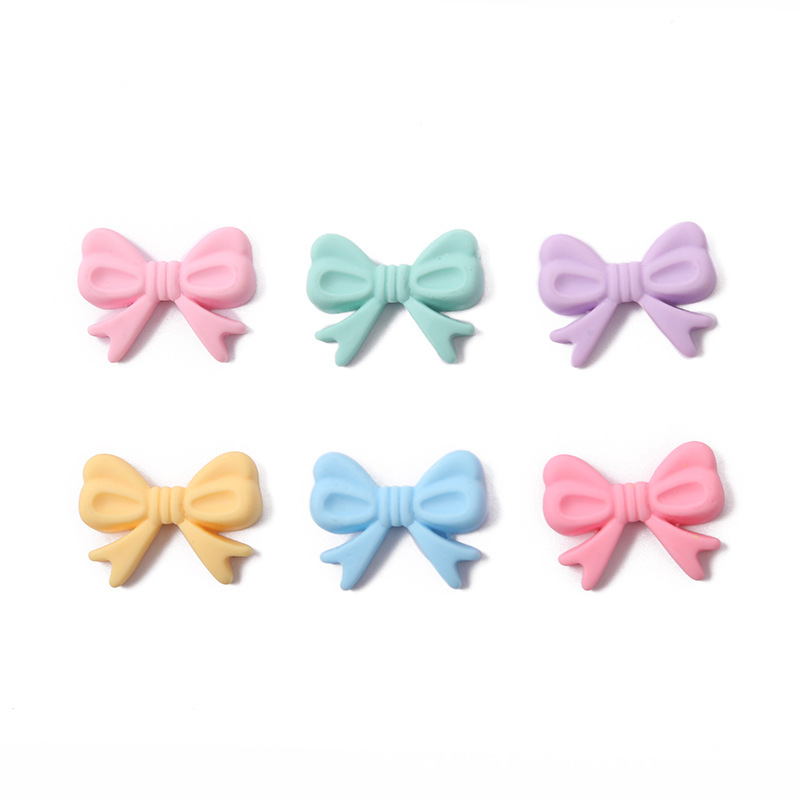 Macaron Color Series Bow Cream Glue Phone Case Resin Jewelry Accessories