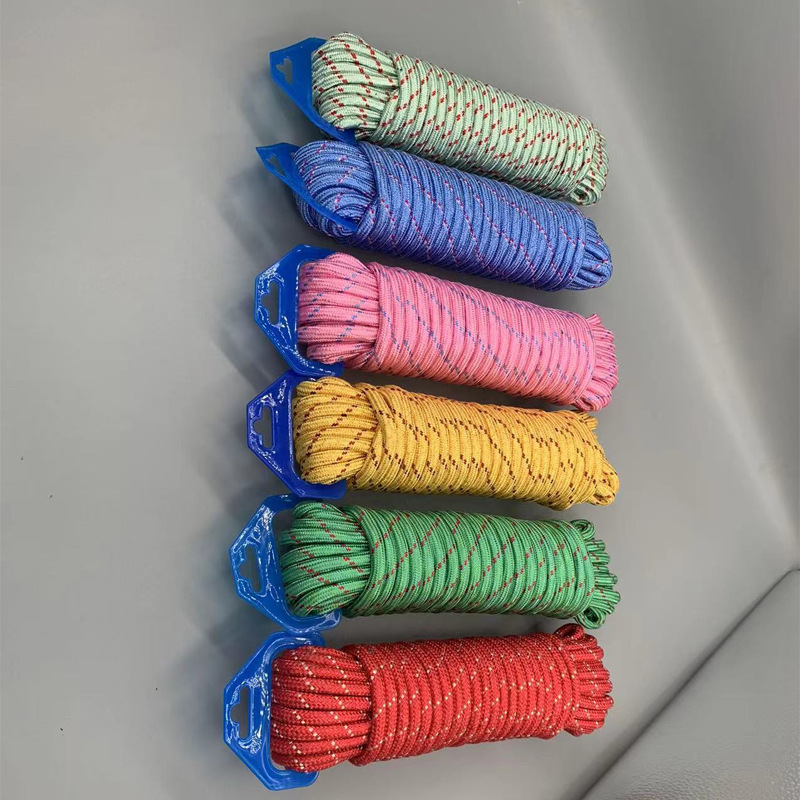 Factory Wholesale Bold Multi-Functional Wind and Skid Nylon Outdoor Clothesline Nylon Core Woven Binding Rope