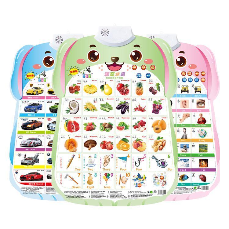 有声挂图儿童认知启蒙早教发声儿童语音宝宝看图识字墙贴拼音玩具