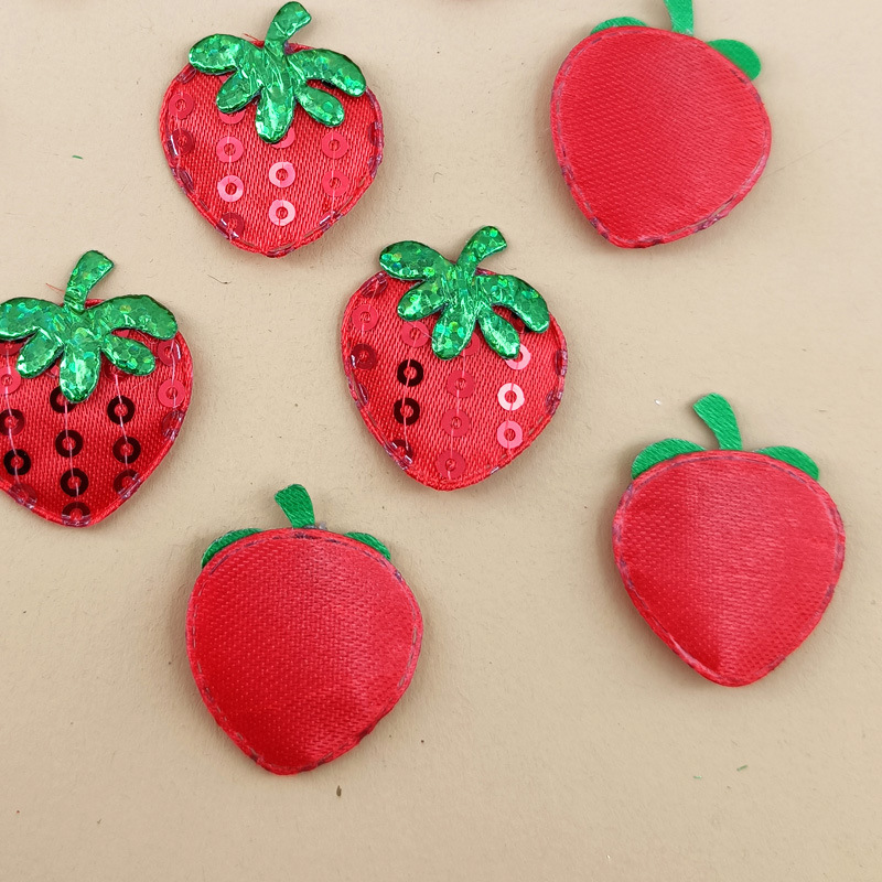 5*3cm不织布亮片草莓手工diy饰品配件儿童发箍配饰材料-阿里巴巴