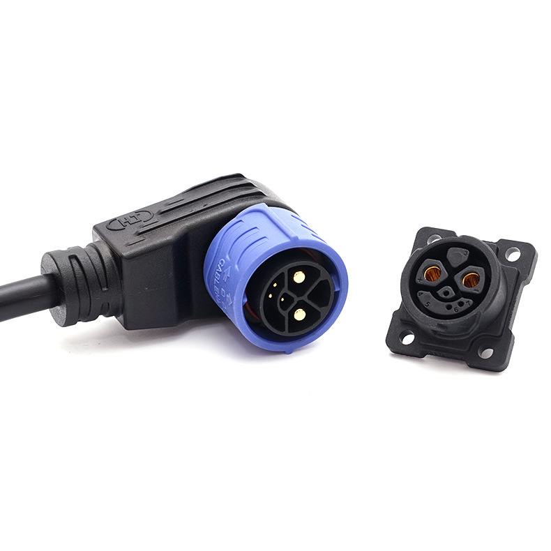 共享电动单车电瓶车m25 2 0 3快锁式锂电池50a充放电桩防水接插头