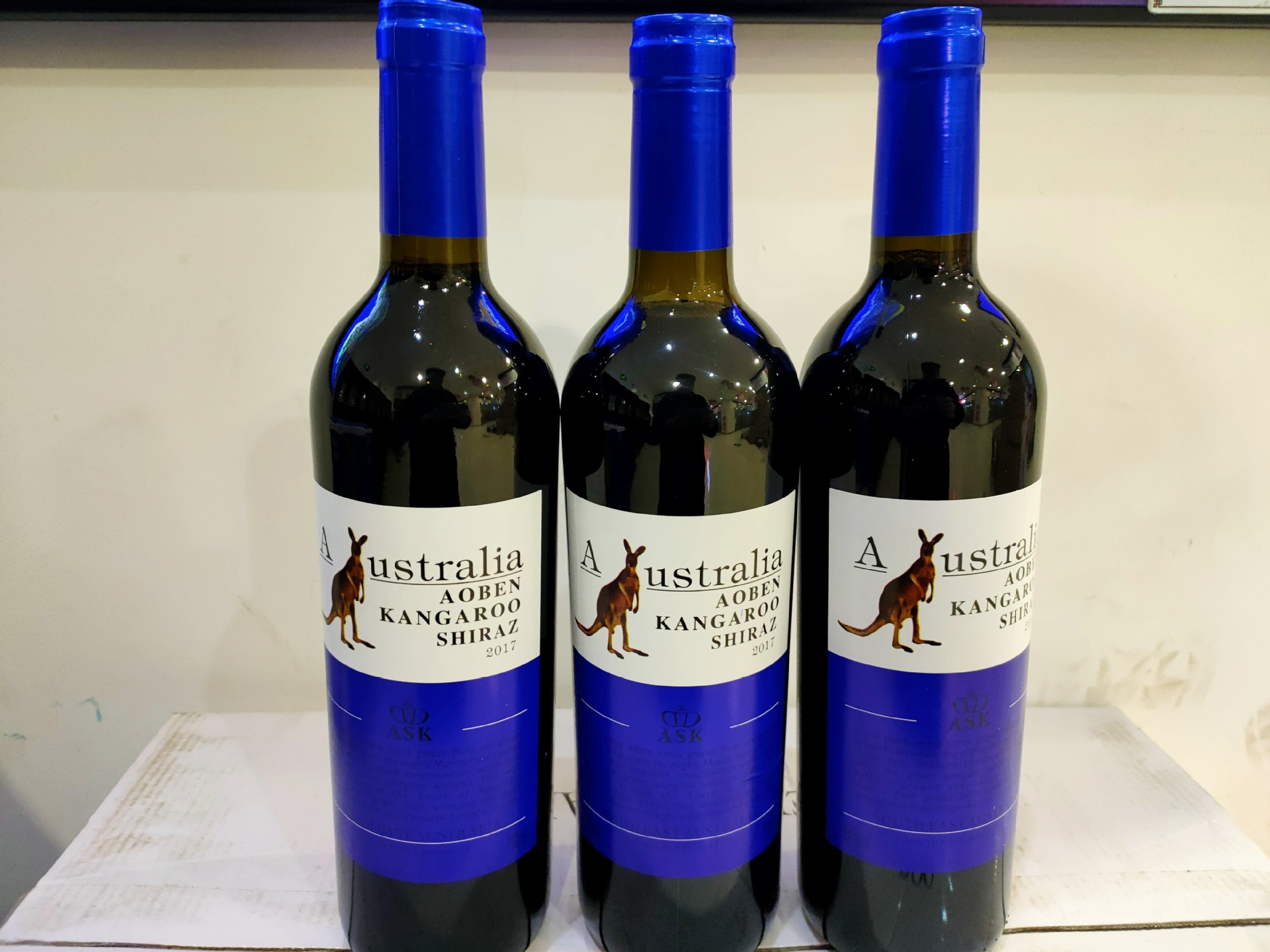 6瓶*750ml 14度 澳奔袋鼠西拉子干红葡萄酒自助餐酒吧ktv夜场红酒