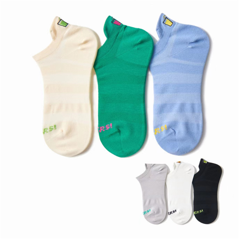 朴语女袜夏季薄款网眼提耳短筒船袜日系丝麻透气无骨运动短袜6337