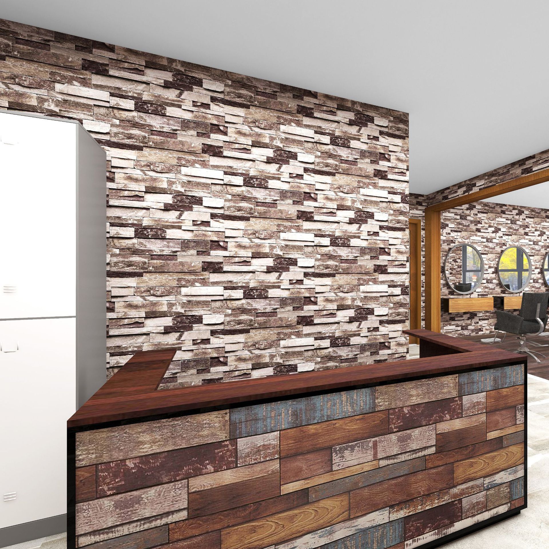 复古怀旧3d立体仿砖纹砖块砖头墙纸咖啡馆酒吧餐厅文化石红砖壁纸