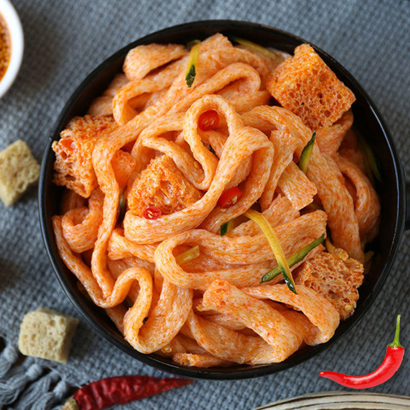 牛筋面干批发凉拌面筋凉皮免煮速食小吃店专用辣条河南特产独立站