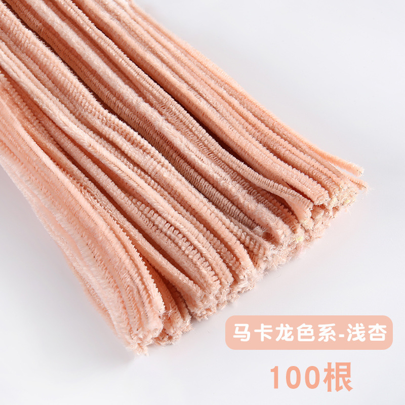 New Macaron Color Hair Root Children's Handmade Diy Twist Stick Kindergarten Hair Root Wool Tops Art and Craft Material Package