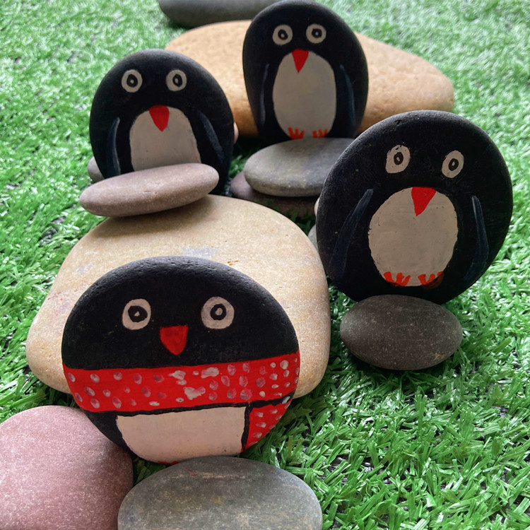 diy手绘画鹅卵石 万圣节绘画石 彩绘鹅卵石