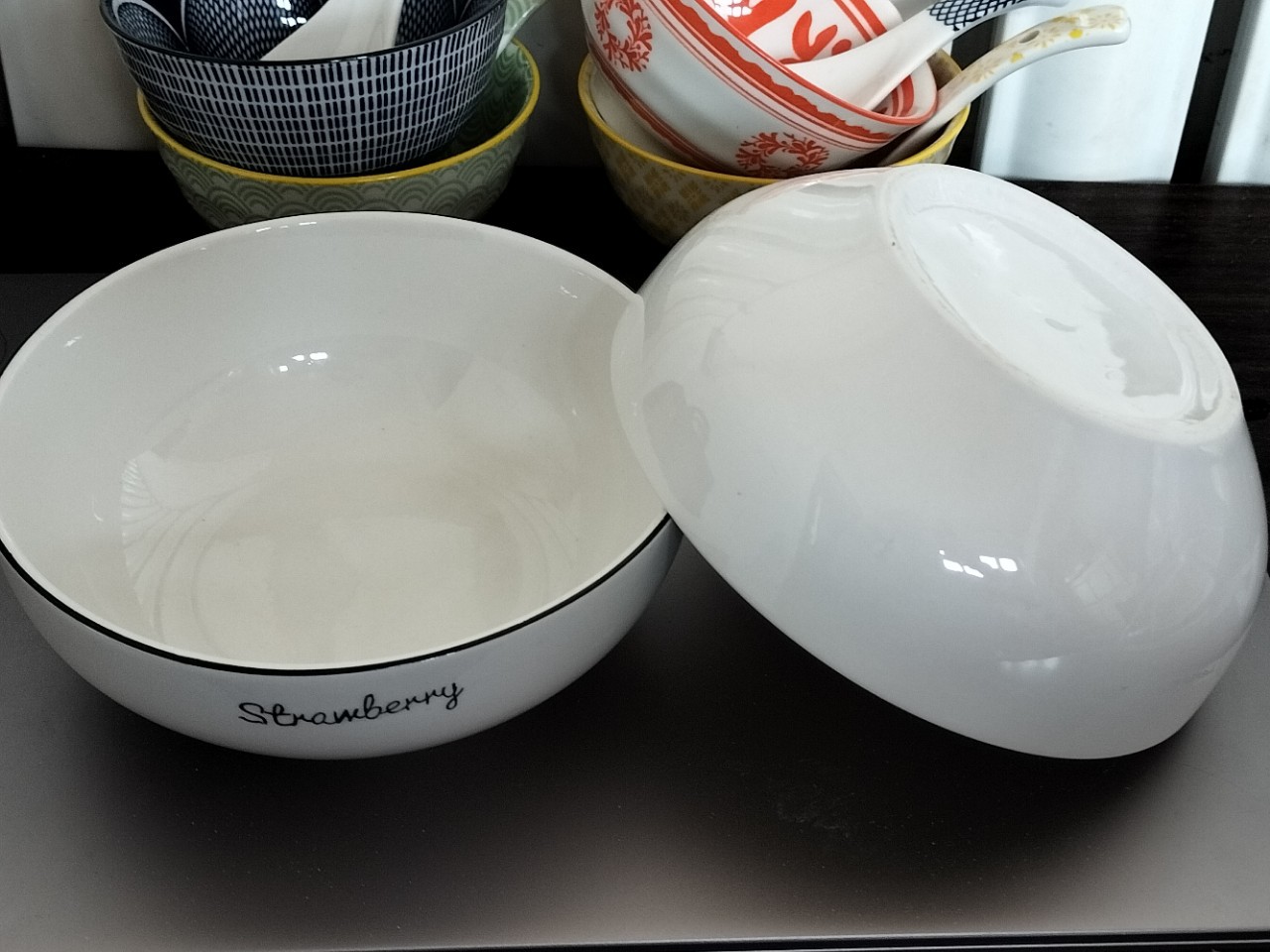 陶瓷白口碗6.25寸面碗饭碗,捆绑赠品礼品两元店地摊