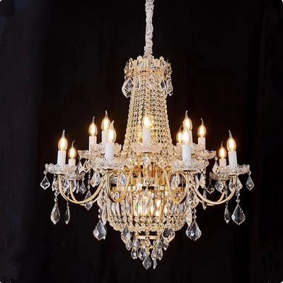 Living Room Chandelier American Light Luxury Crystal Guangdong Zhongshan Lighting Hotel Modern Simple European Villa Hall Main Lamp