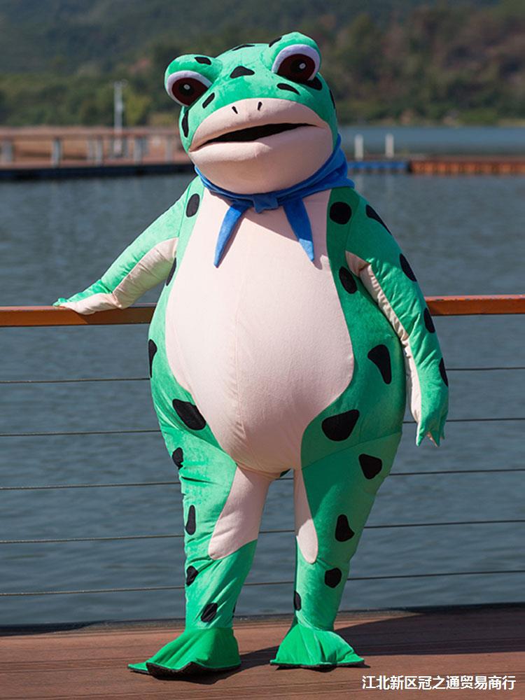 儿童青蛙人偶服装夏天道具服夜市卖崽坏脾气的可行走衣服外套玩偶