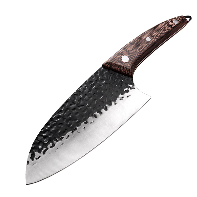 切片小菜刀女士家用龙泉锤纹锻打老新中式厨房刀具高碳不锈钢锋利