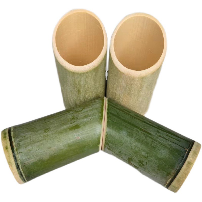 斜切斜口新鲜竹筒竹水杯酒杯笔筒插花鲜竹筒竹制品竹工艺品装饰品