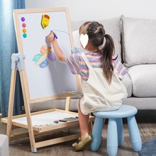 涂鸦板儿童实木幼画画磁性无尘支架式家用宝宝写字小白可擦画架