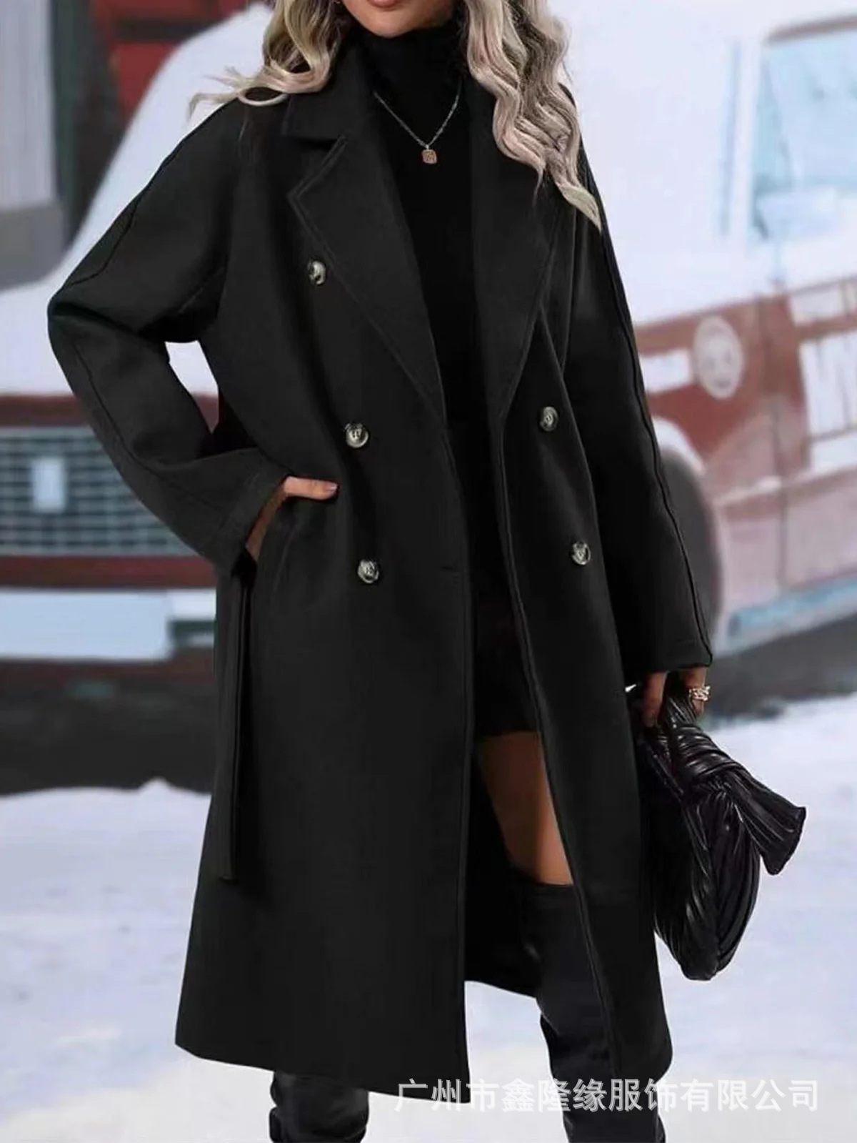 立站女士毛呢时尚外套-阿里巴巴