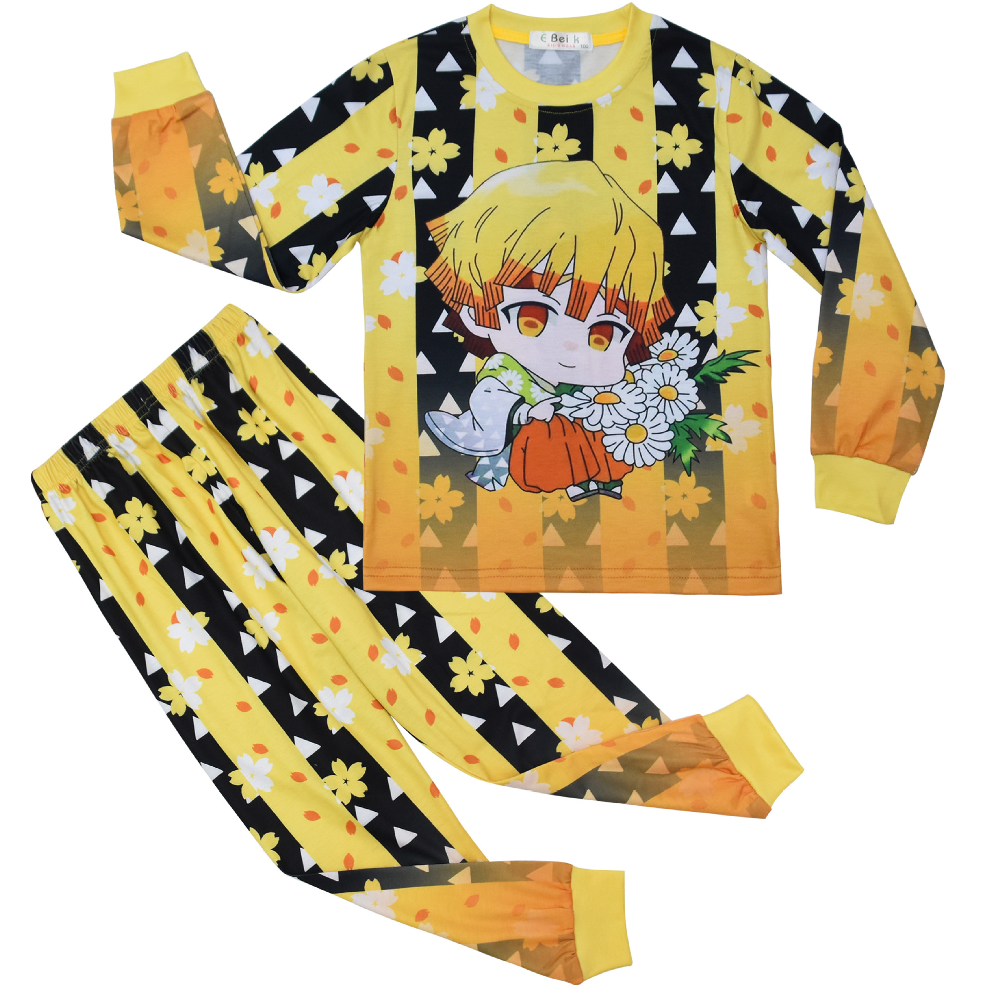 2021新款 鬼灭之刃 demon slayer 中大童家居服长袖睡衣套装 6305