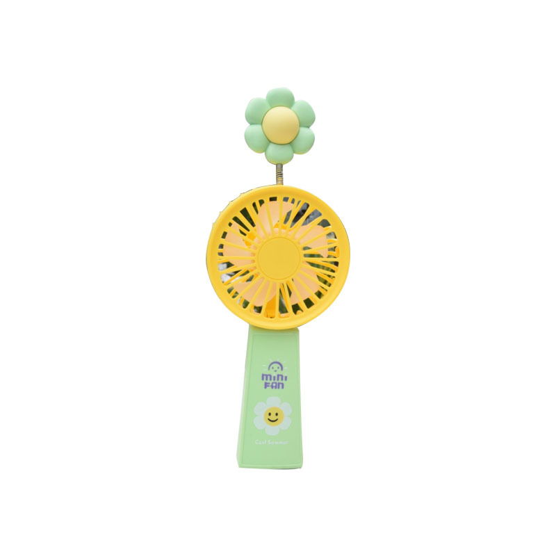 2023 New Foldable Handheld Shake SUNFLOWER Little Fan Rechargeable with Light Student Desktop Electric Fan