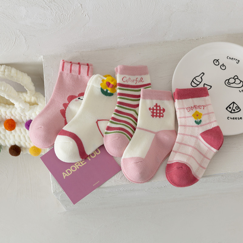 Children's Socks Cotton Autumn Winter Boys 1-3-5-6-8-9-12 Years Old Girls Boat Socks Spring and Autumn Baby's Socks