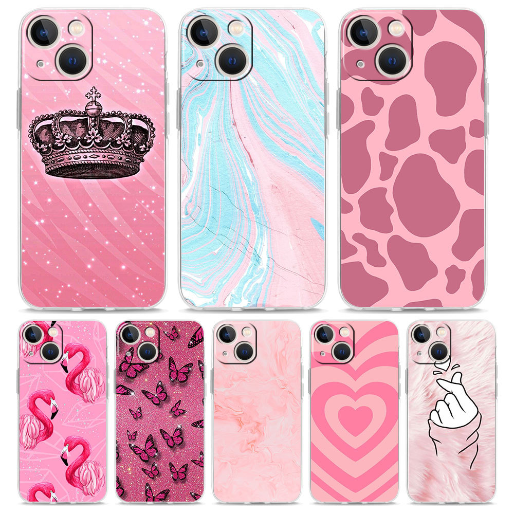 适用iphone15粉色蝴蝶火烈鸟爱心手机壳-阿里巴巴