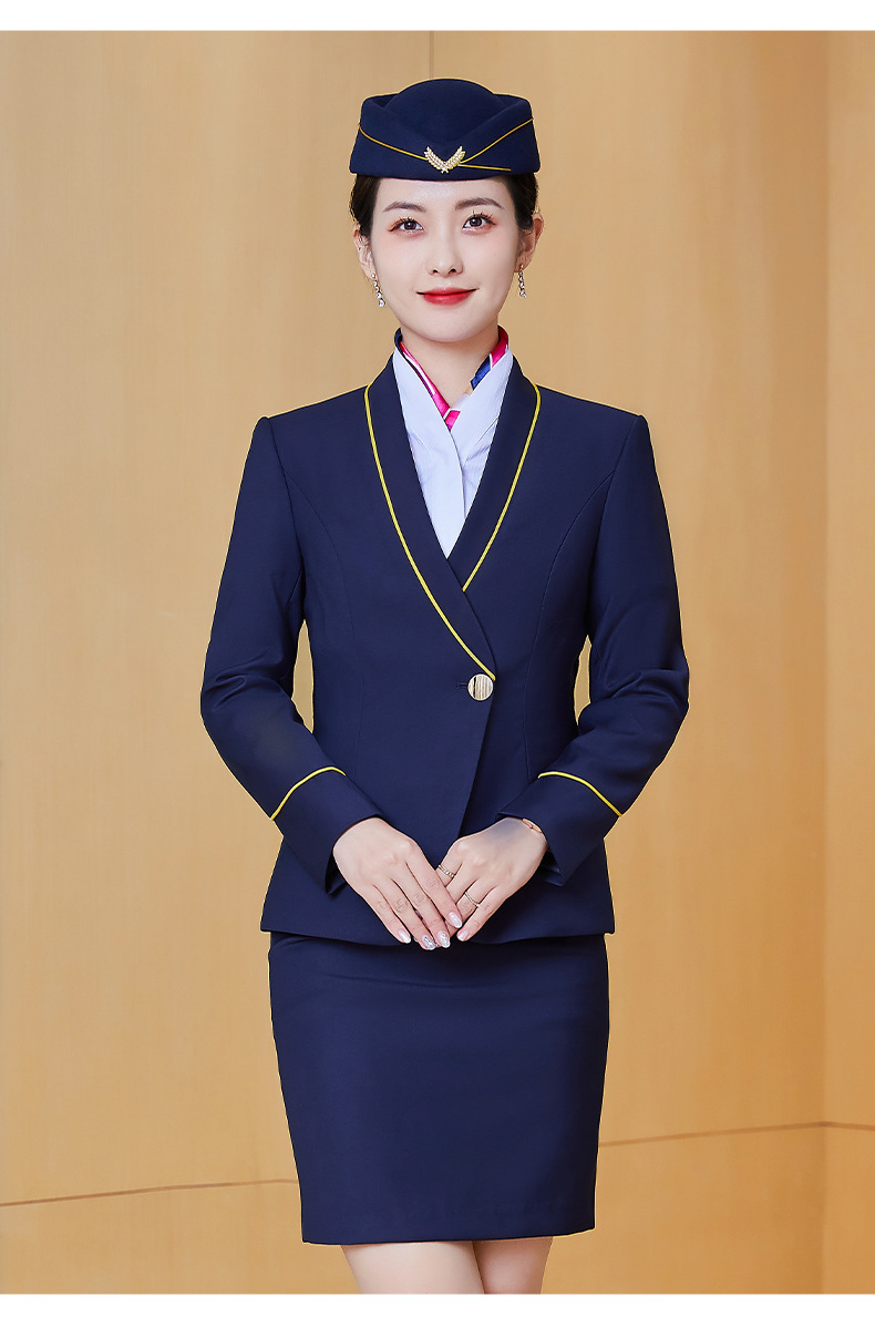 南航空姐制服职业装女套装酒店前台气质珠宝店工作服空乘面试服装