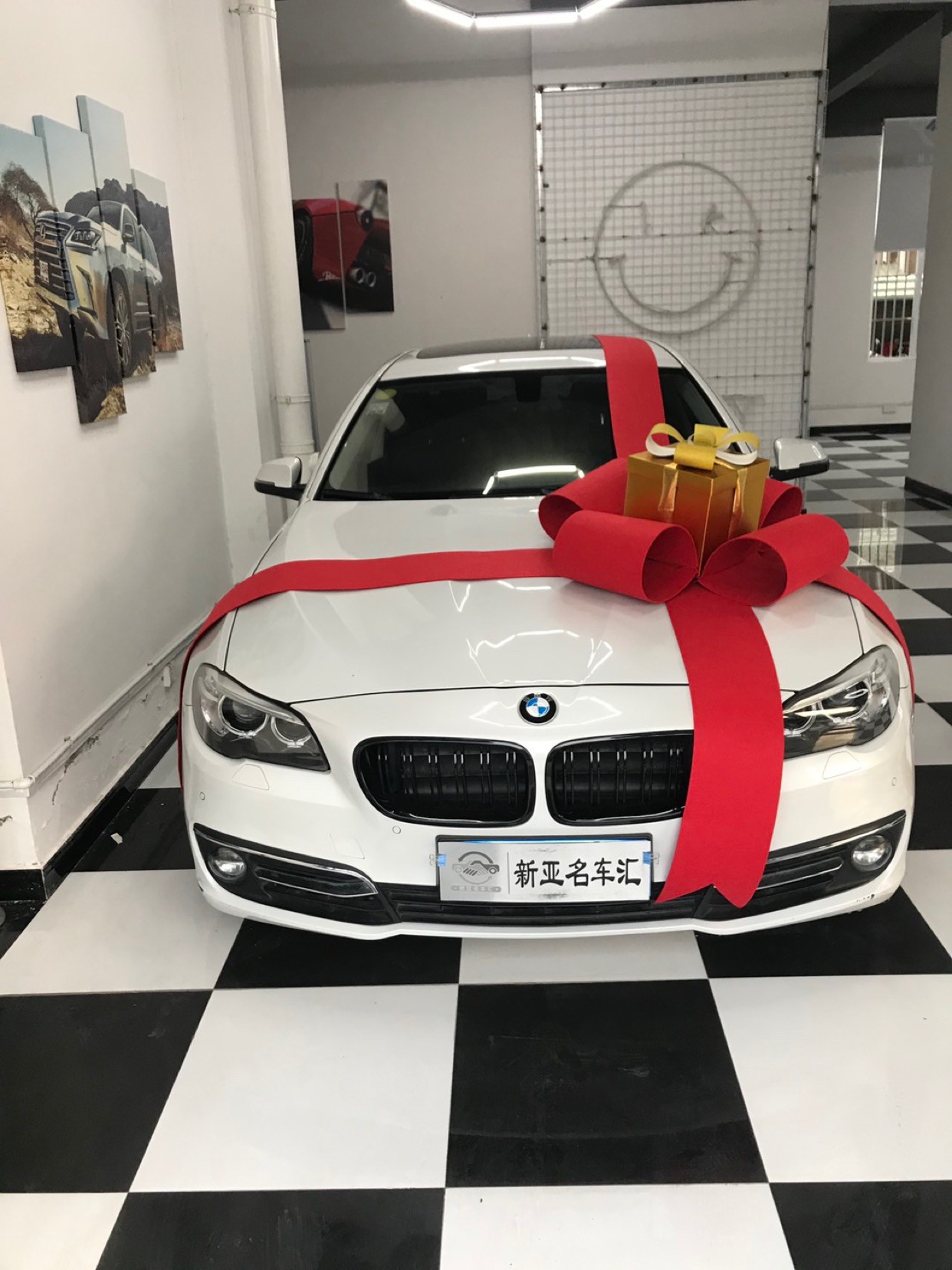 新车布置汽车展示大红花装饰4s店展厅布置提车蝴蝶结交车仪式用品