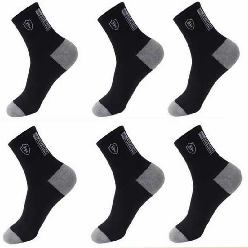 New Men's Socks Tube Socks Deodorant and Sweat-Absorbing Four Seasons Cotton Socks Korean Fashion All-Matching Autumn and Winter Men's Socks Athletic Socks