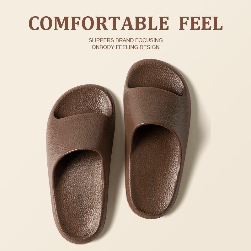 Women's Summer Vintage Leather Pattern Eva Non-Slip Slippers Men's Indoor Soft Bottom Mute Couple Gift Slippers