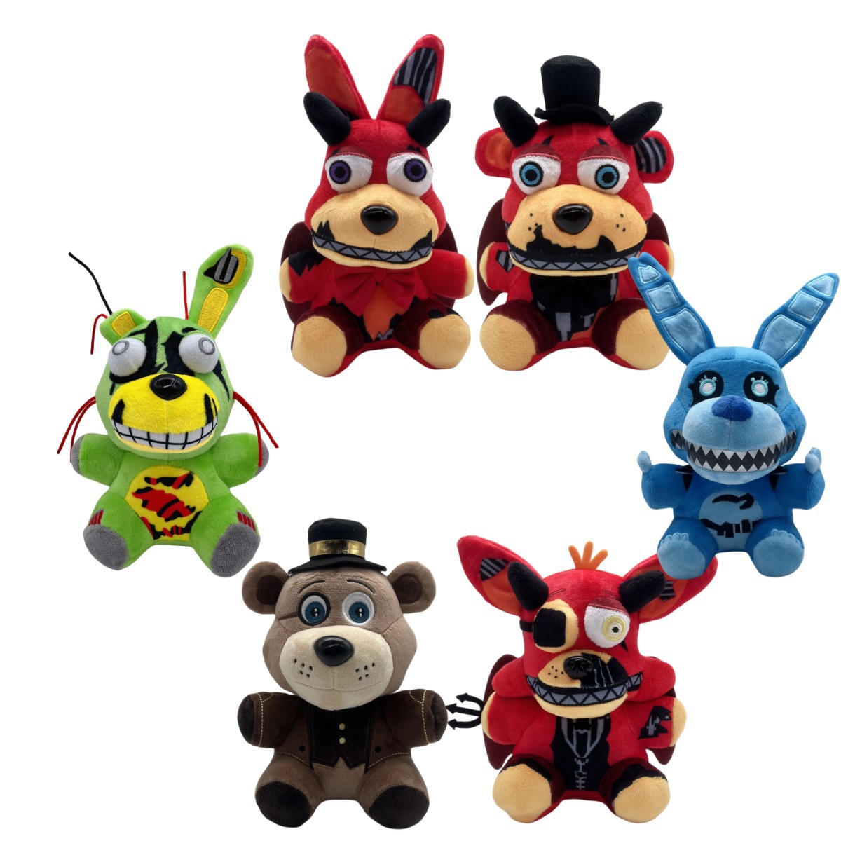 跨境新款fanf卡通游戏恶魔公仔熊兔子狐狸毛绒玩具周边玩偶-阿里巴巴