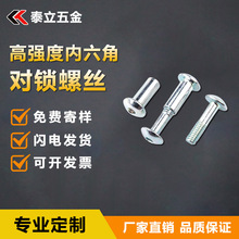 东莞工厂直供非标高强度内六角子母钉 体育器材轴承对锁子母螺丝