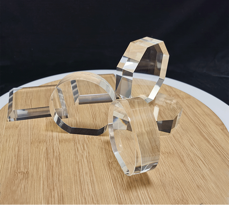 透明异形亚克力水晶方块展台有机玻璃底座首饰瓷器展示架透明摆件
