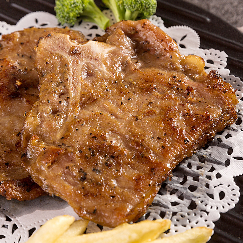 农汇t骨黑椒猪排 约10片1kg/包 便当t骨猪扒 8包/箱