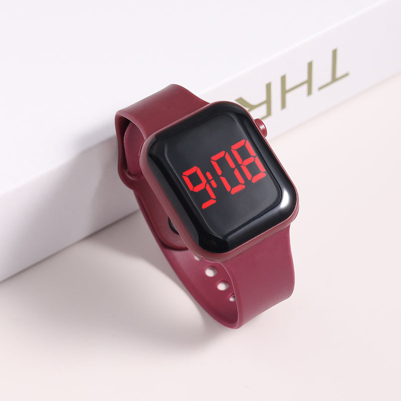 韩版潮流ing风个性led数字方块手表网红学生方形简约运动表批发