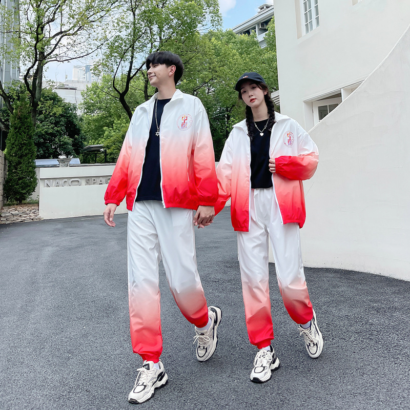 中学生校服运动会开幕式班服套装秋季高中生潮流渐变色演出服装