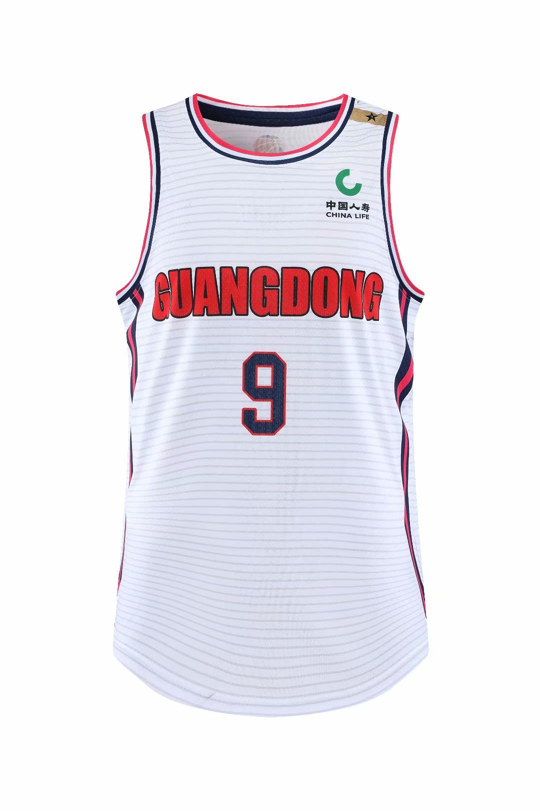 广东队9号易建联数码印篮球服套装两侧有口袋s-5xl