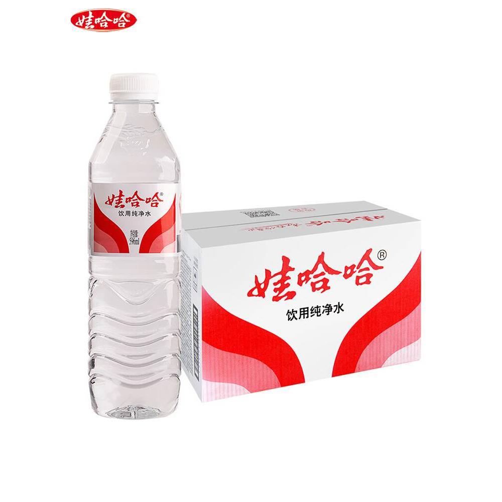娃哈哈饮用纯净水596ml*24瓶整箱批特价哇哈哈非矿泉水经典纸箱装