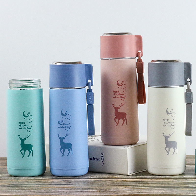 创意星空鹿水杯ins可爱玻璃时尚礼品杯广告杯商务杯星空麋鹿水杯