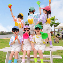 六一儿童啦啦队演出服小学生运动会舞蹈表演套装幼儿园服短袖夏季
