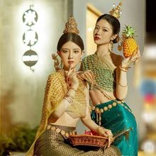2023新款孙怡明星同款西双版纳傣族服装表演舞蹈民族服装泰国风情
