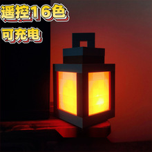 我的世界发光灯笼小夜灯可充电游戏火把灯周边儿童卧室氛围灯