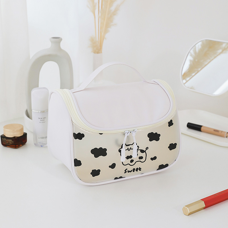 INS Style Large Capacity Cartoon Hook Cosmetic Bag Simple Advanced Sense Travel Storage Bag Personal Hygiene Bag OEM Customization