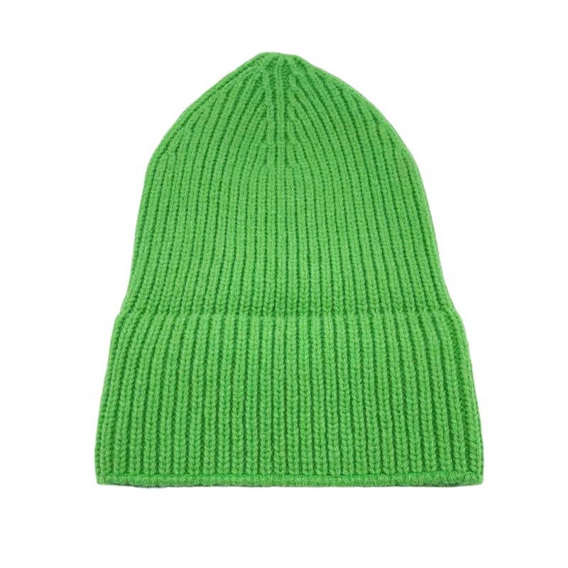 帽子女秋冬季新款毛线帽尖顶翻边潮男针织帽韩版保暖护耳套头冷帽