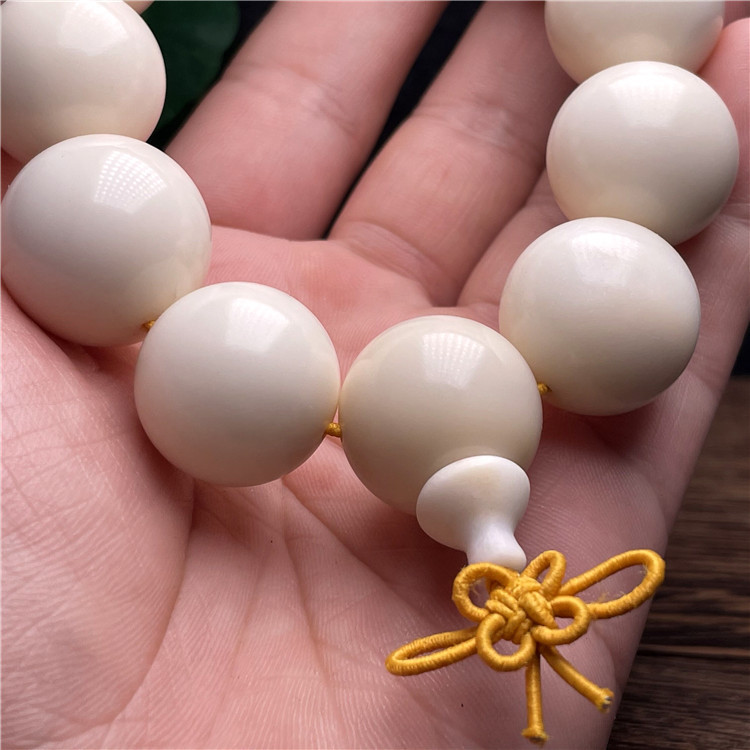 天然象牙果菩提子手串 象牙果圆珠手链男士单圈手串