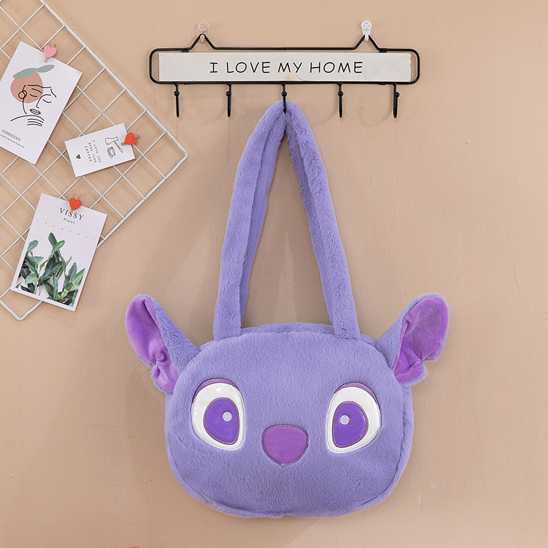 Cute Cartoon Children's Bag 2022 New Furry Portable Large Capacity Small Shoulder Bag Lunch Bag