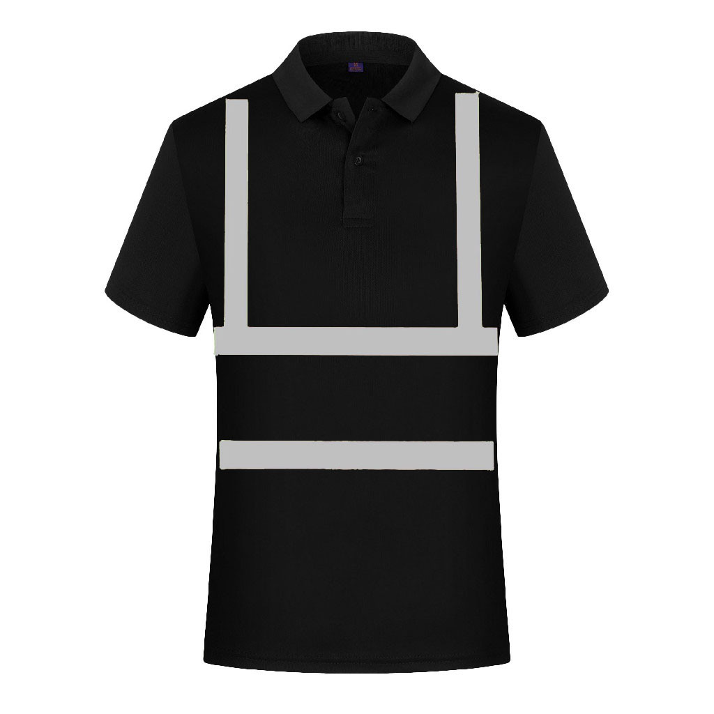 Quick Drying Fabric Reflective Vest T-shirt Construction Engineering Building Fluorescent Short Sleeved T-shirt Cycling Outdoor Safety Clothes