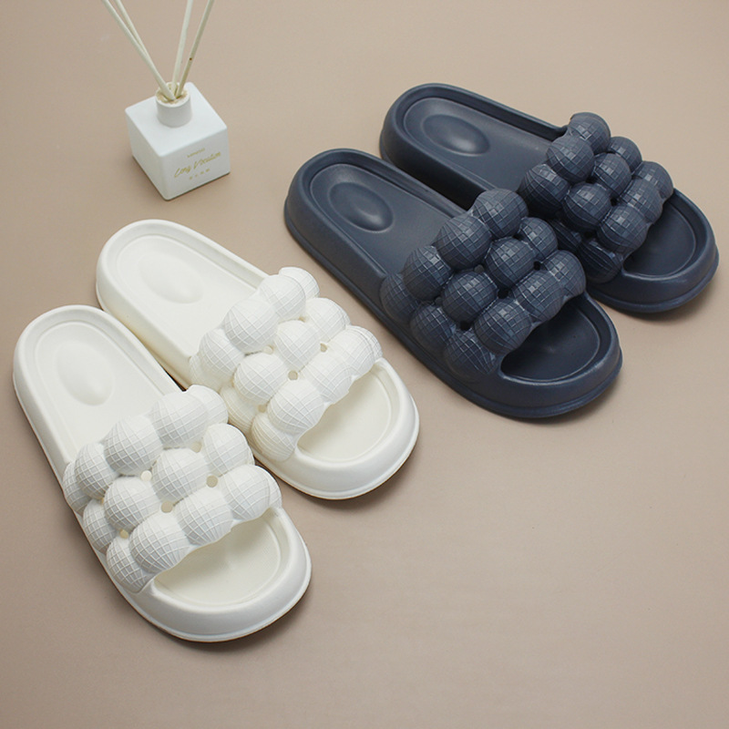 春夏新款荔枝一字凉拖鞋网红轻便泡泡拖防滑室内eva家居拖鞋批发