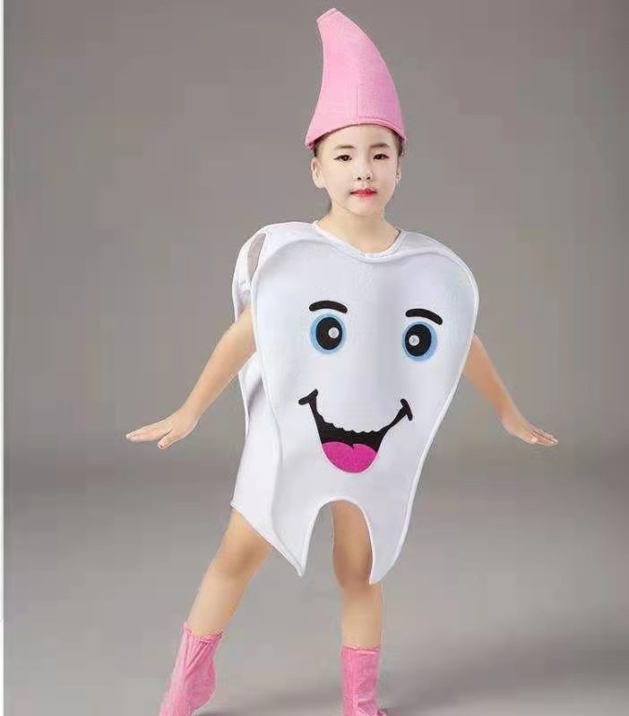 牙细菌大战演出服牙细菌服亲子大作战衣服儿童比赛牙齿牙刷衣服
