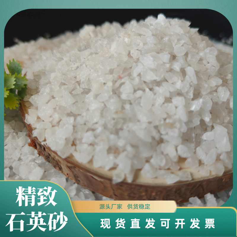 供应纯白色石英砂 白沙子 水处理 填坑造景 足球场草坪填充砂