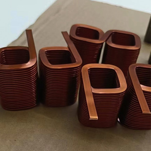 定制永磁电机电感线圈 扁铜空心线圈 汽车扁平漆包线圈