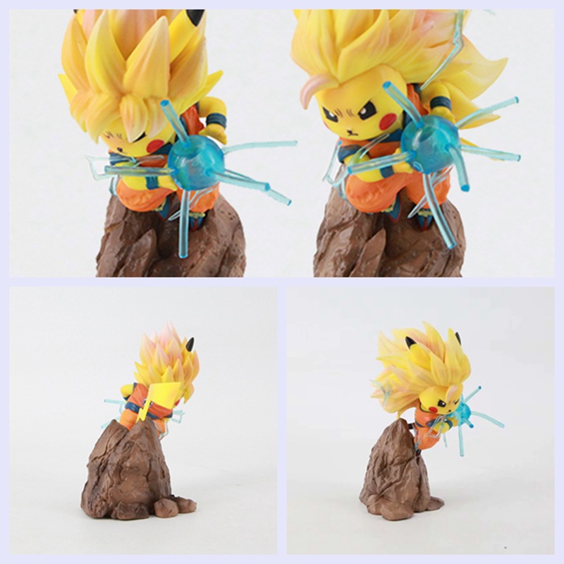 宠物小精灵 皮卡丘 cos 超三 超二 悟空 q版 公仔 摆件 盒装手办