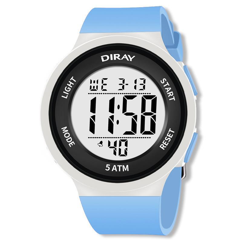 Dirui 348 Couple Watch Student Anti-Sports Electronic Watch LED Luminous Simple Trendy Watch Fashion